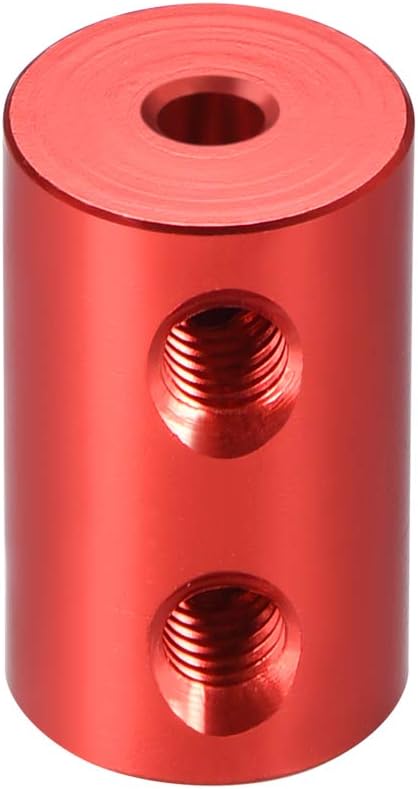 uxcell 3mm to 6mm Bore Rigid Coupling Set Screw L20XD12 Aluminum Alloy,Shaft Coupler Connector,Motor Accessories,Red