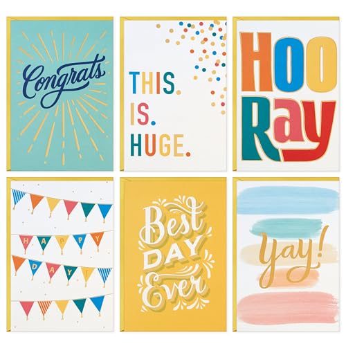 Hallmark Assorted Congratulations Cards (24 Cards with Envelopes) for Graduations, Promotions, Engagements, New Jobs, Baby Announcements