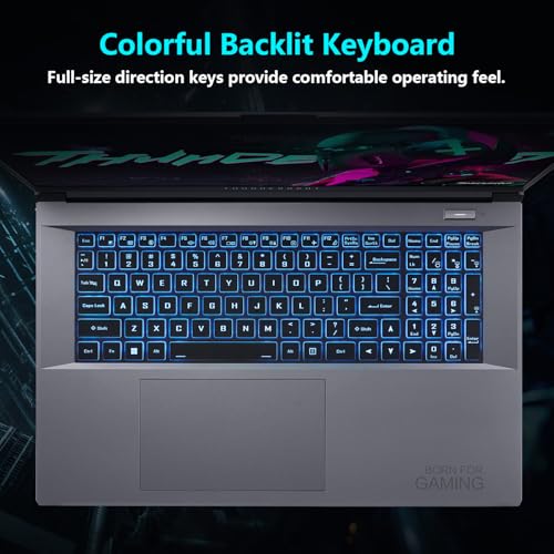 Image of Thunderobot Storm 17 Gaming Laptop, 17.3 inch FHD 144Hz Display, Core i5-12450H, GeForce RTX 3050, 16GB RAM, 512GB SSD, RGB Backlit Keyboard, HDMI, Wi-Fi, Win 11 Home, Black