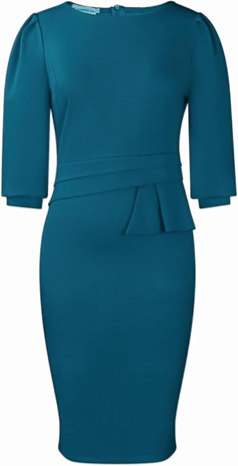 ZVO Midi Dress for Women Pencil Dress Fashion Work Dress Elegant Church Dress High Waist Outfits - Image 7