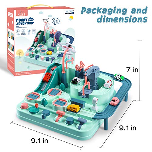 Kids Race Tracks For Boys Car Adventure Toys Gifts For Age 2 3 4 5 6 Year Old Boys Girls, Puzzle Car Tracks Playsets City Rescue Toy Preschool Educational Car Toys Games For Toddlers #TOP5