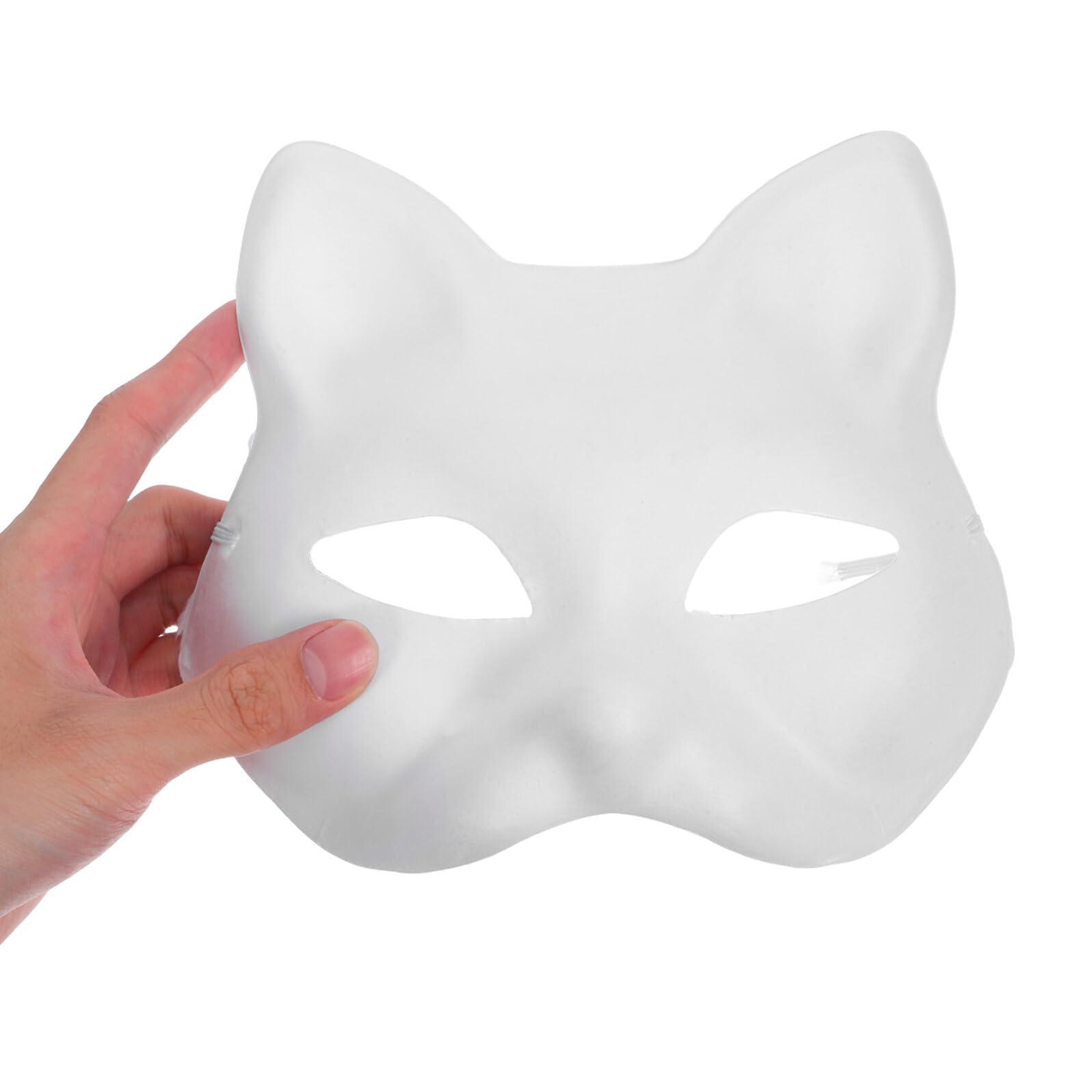 ifundom 30 Pezzi Maschere da Gatto Fai da Te in Carta Elastico Leggere e Dipingibili Forniture per Feste in Maschera e Cosplay per e Halloween
