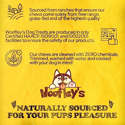 Woofley's 6" Mixed Thickness Buffalo Bully Sticks - (8 Oz) -Bully Sticks For Dogs - Long Lasting Bully Stick Dog Chews #TOP2