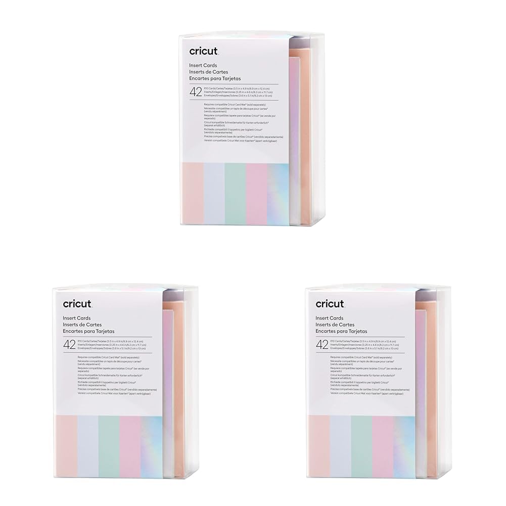 Cricut Insert Cards R10, Create Depth-Filled Birthday Cards, Thank You Cards, Custom Greeting Cards at Home, Compatible with Cricut Joy/Maker/Explore Machines, Princess Sampler (42 ct) (Pack of 3)