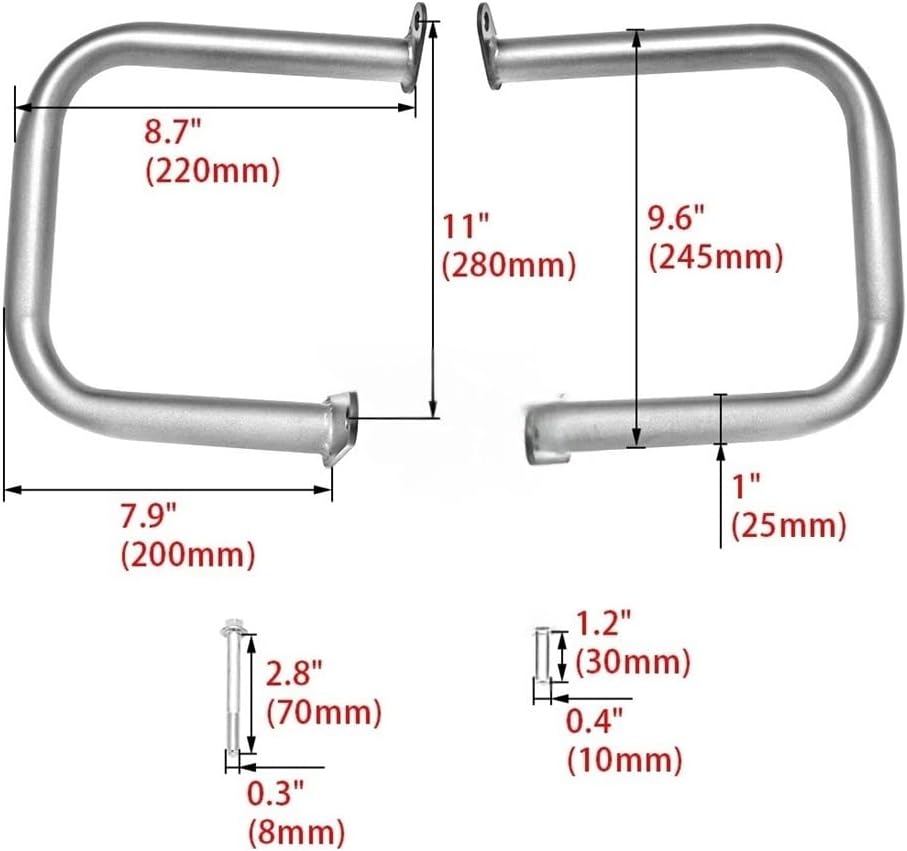 Engine Guard Crash Bars Engine Guard Highway Crash Bar Bumper for V-Star for XVS 400/650 Cl&assic 1998-2013 for Dragstar for DS for Custom 1997-2013 Motorbike Crash Bar Bumper