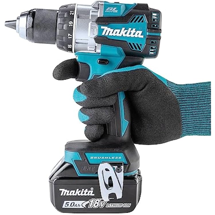 Makita XPH16T 18V LXT Lithium-Ion Compact Brushless Cordless 1/2 Hammer Driver-Drill Kit (5.0Ah)