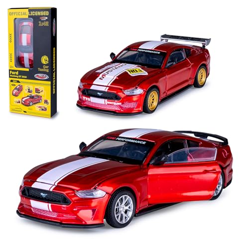JAMARA 402609 Ford Mustang GT Diecast 1:42 – Jouet de Voiture Miniature pour Enfant, idée Cadeau pour Enfants, Portes Ouvertes/Fermeture Manuelle, Tuning