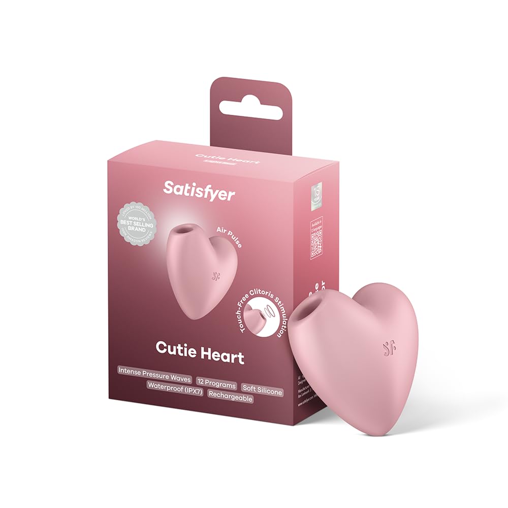 Satisfyer Cutie Heart Vibratore a Onde di Pressione & Vibrazioni | Sex Toy Clitorideo e impermeabile (IPX7) | Giocattolo Erotico a Forma di Cuore | Sex Toys per Donne