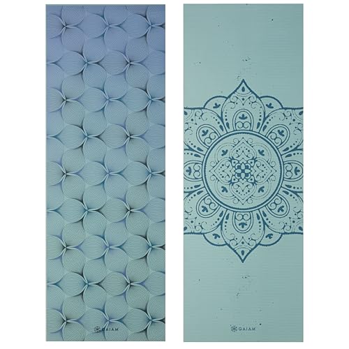 Image of Gaiam Yoga Mat - Premium 6mm Print Reversible Extra Thick Non Slip Exercise & Fitness Mat for All Types of Yoga, Pilates & Floor Workouts (68 inch x 24 inch x 6mm Thick)