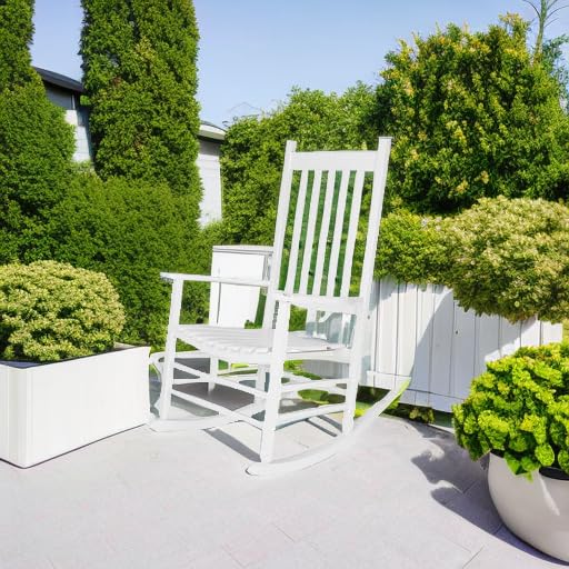 Amazon.com : Shine Company Vermont Porch Rocker – White : Patio