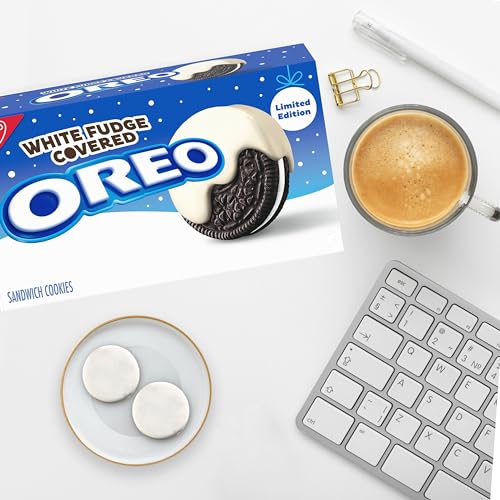 Oreo 00044000014735 White Fudge Covered Chocolate Sandwich Cookies thumb #4