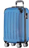  BEIBYE Zwillingsrollen Hardcase Reisekoffer Koffer Trolleys Hartschale in XL-L-M in 14 Farben (Diamondblau, Handgepäck (55cm))