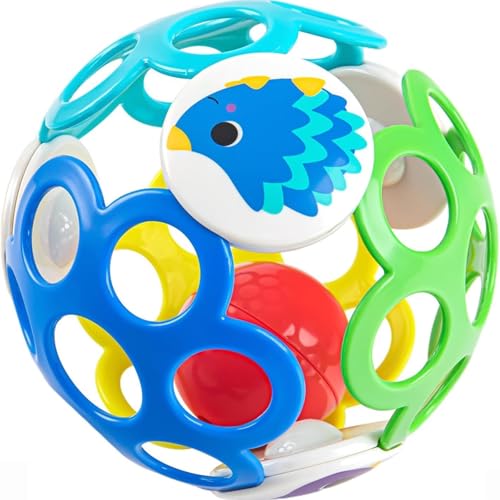 Auspint Rattle Ball Toy Baby Ball Toy 6-12 Months Baby, Sensory Ball for Newborn to Practice handshaking Skills