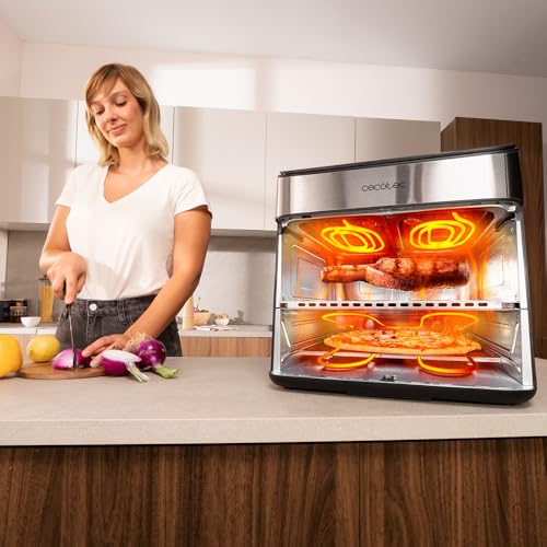 Cecotec Heißluftfritteuse und Ofen 18L Cecofry FoodCourt 18000 4Pizza+, 9L – Ansicht 4