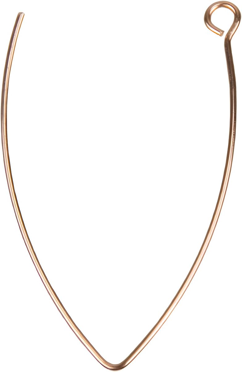 50pcs 316 Stainless Steel Earring Hook V Shape Ear Wire for DIY Craft Earring Making (Rose Gold, 30x20x0.8mm)