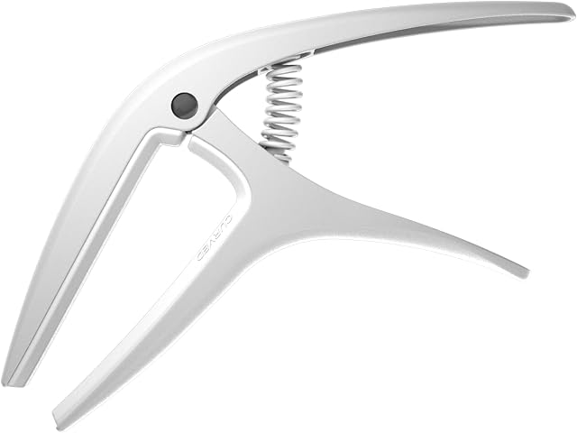 Ernie Ball Axis Dual Radius Capo - 2-in-1 Capo réversible pour guitare électrique et acoustique - blanc