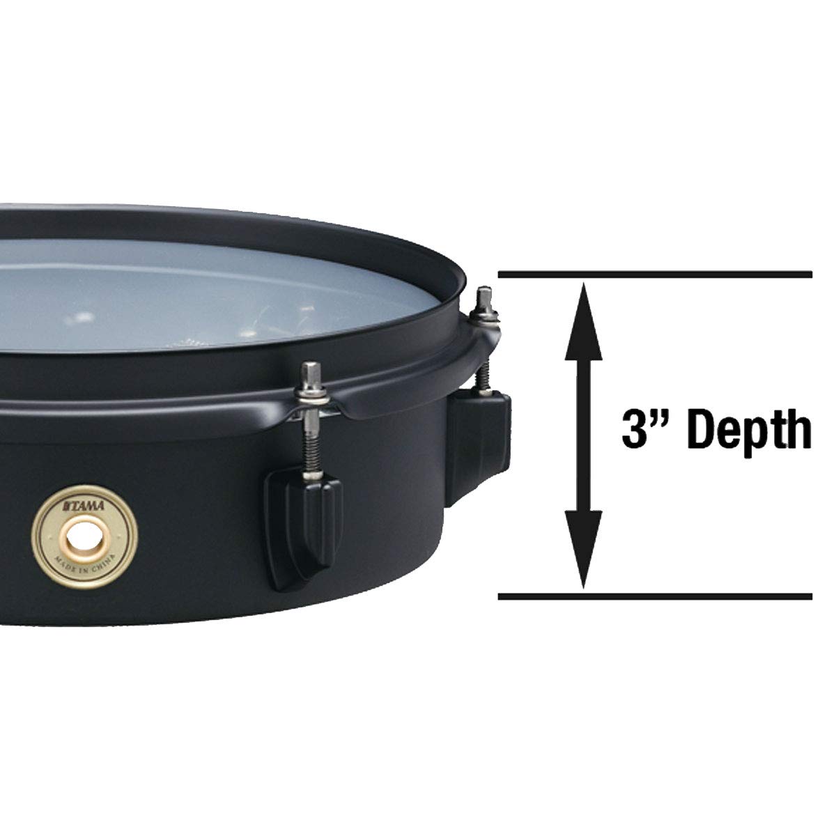 Tama BST103MBK Metalworks Mini Tymp Snare Drum 10"x3" + keepdrum Drumsticks 1 Paar