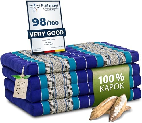 livasia Colchón Plegable sostenible de kapok - 200x80x8cm - Colch...