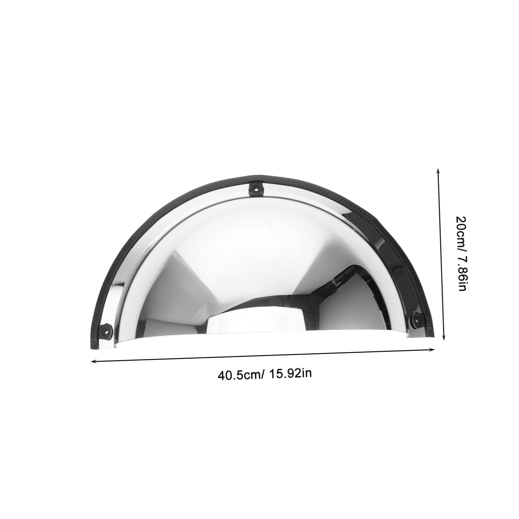 Specchio Convesso 180° di Sicurezza in Acrilico e Ferro 16cm | Filettatura M4, Colore Argento, per Garage e Supermercati, Copertura Ampia