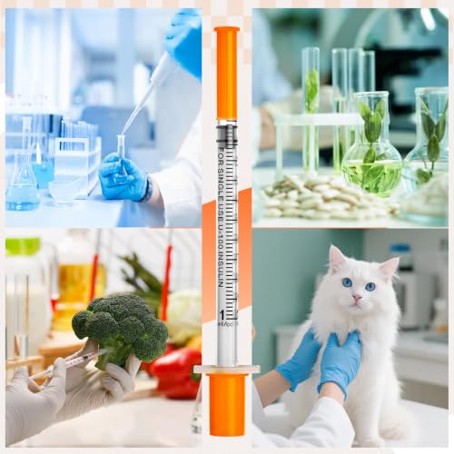 Image of 1ml Syringe with Cap, 30G 13 /25 inch 1cc Syringes, Pack of 100