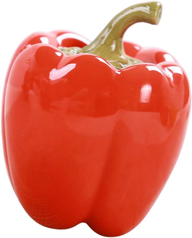 Kichvoe Ceramic Tea Canisters Capsicum Shape Loose Tea Pot