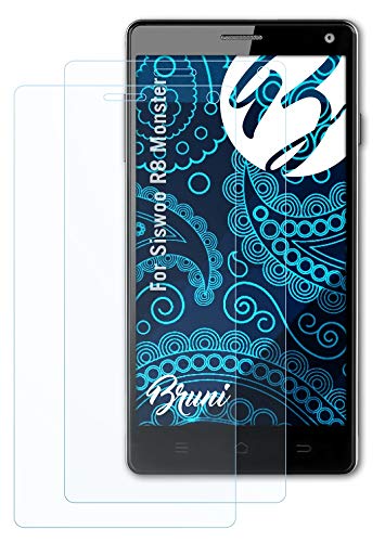 BruniScreen Protector compatible with Siswoo R8 Monster Protector Film, crystal clear Protective Film (2X)