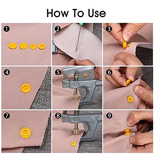 Trimming Shop Kam Sn160 Sets Kam Snaps Round Shape, Betterjonny Glossy Plastic Resin Fasteners No-Sew Buttons For Baby Clothes Diaper/Bibs/Nappies/Mama Pads (8 Assorted Colors) #TOP3