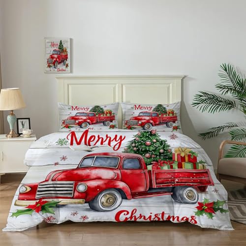 Funda nórdica navideña de coche reversible y juego de cama suave de invierno 4