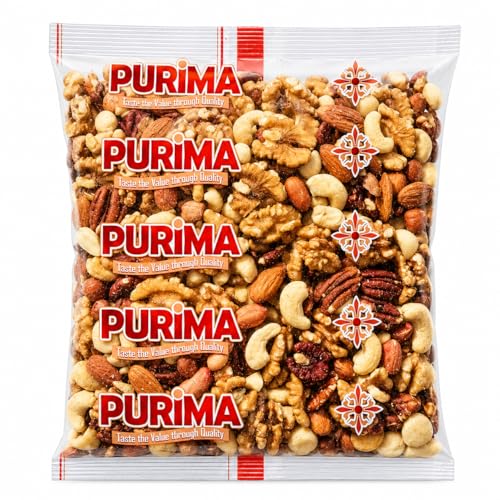 Mixed Nuts 1kg DELUXE 7 Premium Nut Mix of Macadamia Pecans Hazels Cashews Almonds Walnuts Peanuts Assorted Selection Raw Whole Natural Unsalted Healthy Snacking Eating Bulk Cooking Baking Snacks