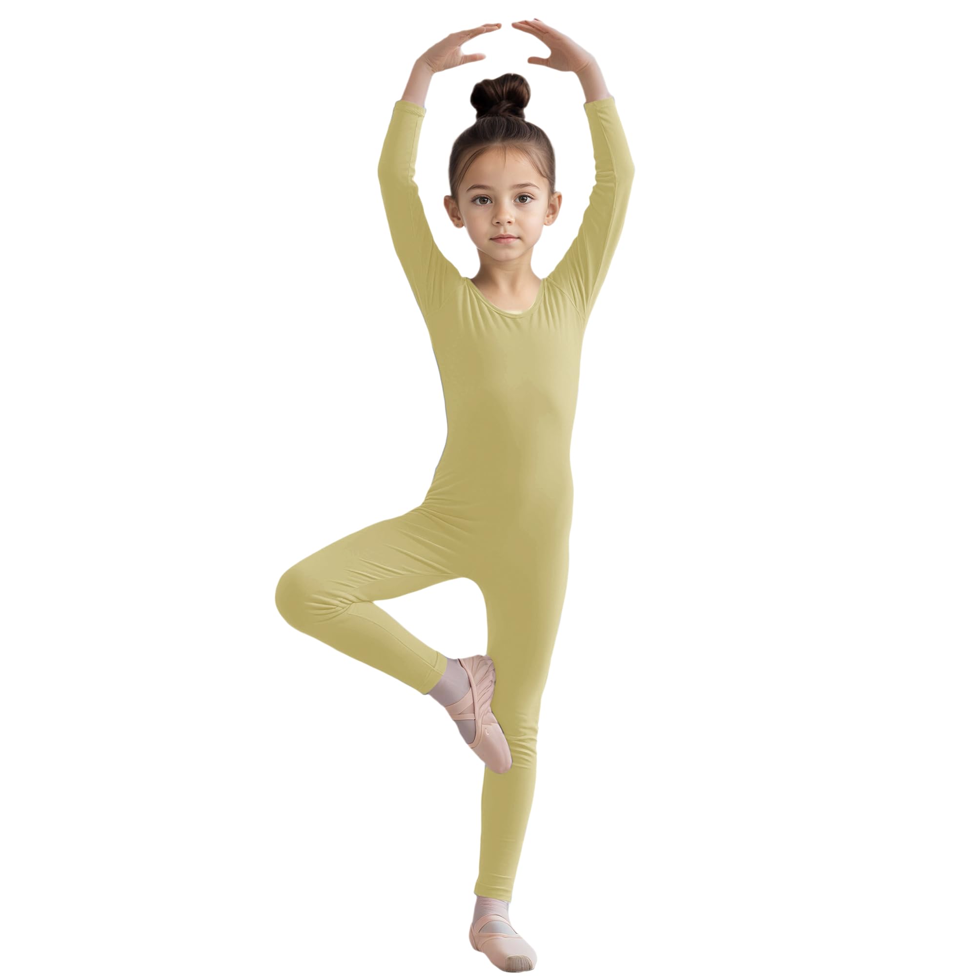 Wildarms Body de manga larga para niñas, leotardo de cuerpo completo para ballet, gimnasia, actuación, disfraces - variaciones