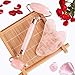 Jade Roller & Gua Sha, Face Roller, Facial Beauty Roller Skin Care Tools, BAIMEI Rose Quartz Massager for Face, Eyes, Neck, Body Muscle Relaxing and Relieve Fine Lines and Wrinkles