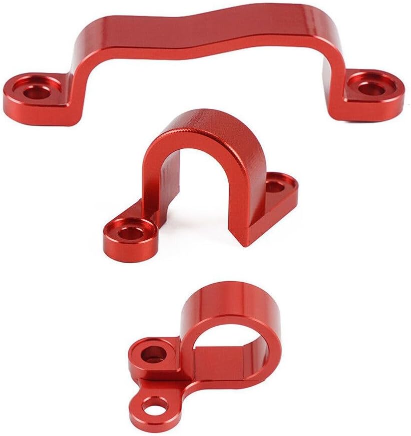 Rear Brake Line Hose Clamp Holder for Honda for CRF250R 2010-2013 for CRF450R 2002-2012 for CRF450X 2005-2009 2012-2017 Crf450X Red Colour Aluminum Material