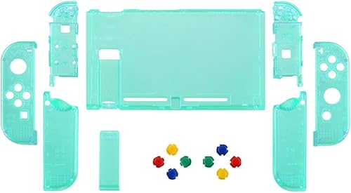 Miniatura 2 de eXtremeRate - Placa trasera para Nintendo Switch Console, NS Joycon con carcasa de mando de mano con botones de juego completo, carcasa de repuesto