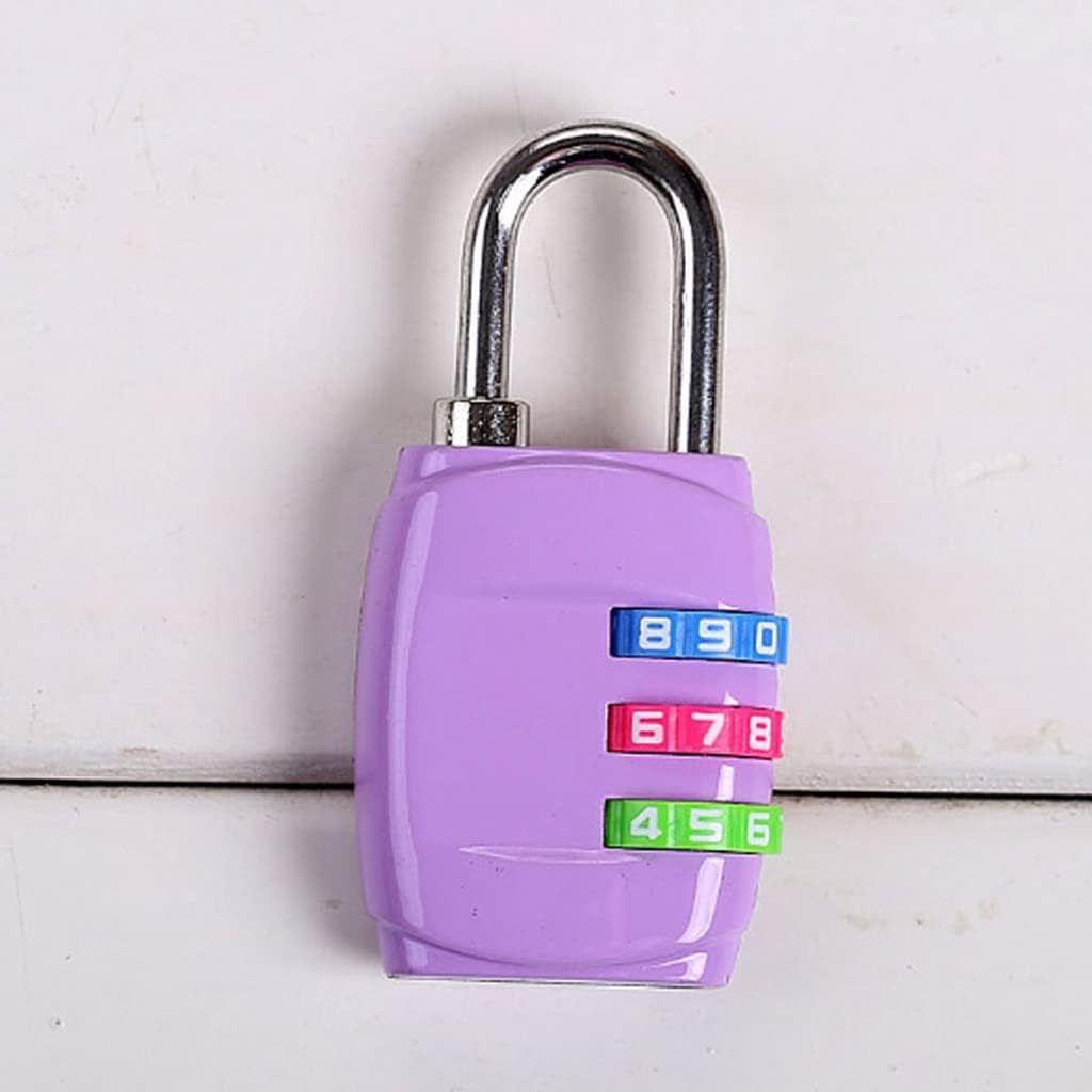Zinc Alloy Luggage Password Padlock Combination Padlock Gym Color Wheel Password Lock (Color : D) (D)