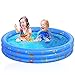 QASIMO - Patufero redondo para niños, piscina hinchable para niños, de PVC, piscina, suelo de temática Oceánica, para el jardín para niños, adultos y familias (100)
