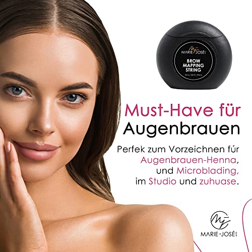 Professionelles Weißes Brow Mapping String für Präzise Augenbrauenvorzeichnung - Sichtbare Fadentechnik für PMU & Augenbrauenfarbe - Formgebung und Messung - Bis zu 50 Anwendungen