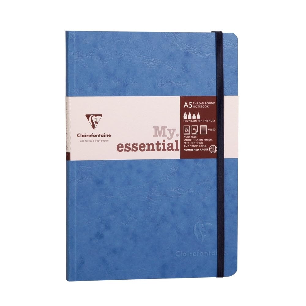 Age Bag' Thread-Bound Notebook, A5, Dot, 192 Pages - Blue