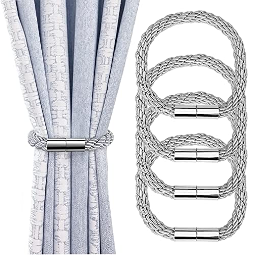 Laahoem Starke magnetische Vorhang-Raffhalter, 4 Packungen Cover