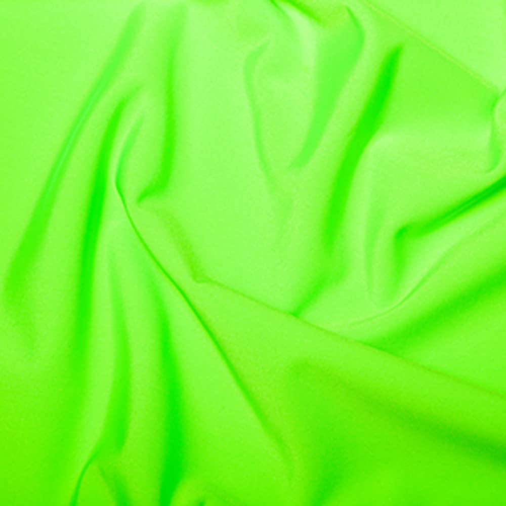Oh Sew Crafty Limited Flo Lime Plain All Way Stretch Lycra Fabric Nylon Spandex Dress Dance Wear 150Cm Wide (Per Metre) (Flo Lime)