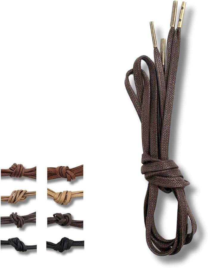 Amazon | 靴ひも2ホール ノンスリップロウ加工 解けにくい革靴
