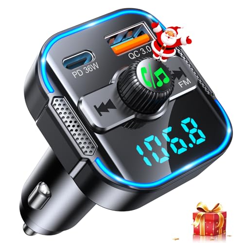 Glangeh Transmisor FM Bluetooth Coche 5.3 - Receptor y Cargador Rápido