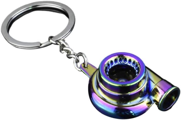 TOYANDONATurbo Keychain Auto Parts Model Keyring Creative Turbocharger Metal Keyfob Holder Bag Pendant Jewelry for Driver Gift