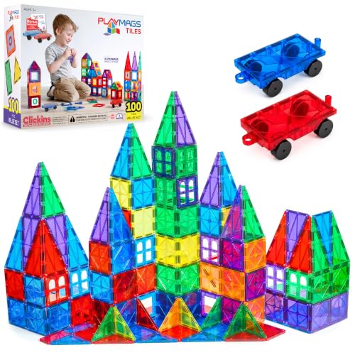 Playmags Magnetic Tiles for Kids...