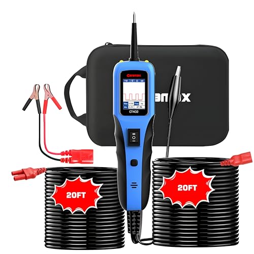 CARAMAX Automotive Power Circuit Probe Tester 12-24V Trailer Light Tester 40FT Cord…