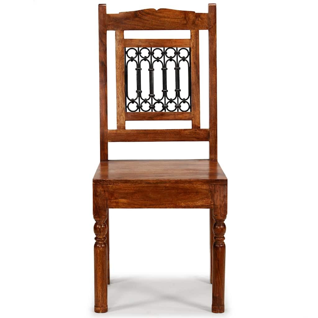 Lot de 6 chaises de salle à manger en bois massif Marron 43 x 43