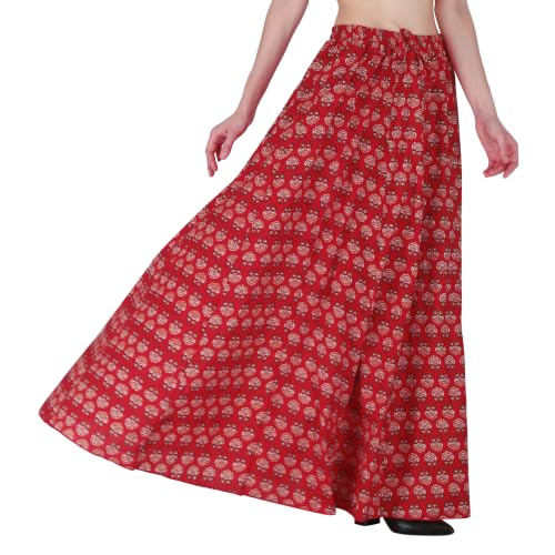 Image of Sttoffa Cotton Printed Women Wear Maxi Long Skirt 40 inch inch Full Length