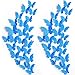 120 Piezas 60 Pares de Pegatinas de Mariposa en Capas 3D Decoración de Pared de Mariposa Extraíbles Calcomanías Murales Huecas de Arte de DIY para Decoración de Habitación de Bebé (Azul)
