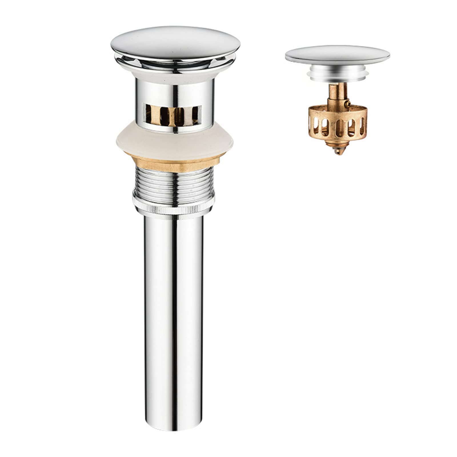 Bonde De Lavabo Longue,Laiton,Bonde De Lavabo Universelle Pop Up,Bonde De Lavabo A Visser,Bonde Clic Clac,Bonde Clic Clac Universelle,Chrome
