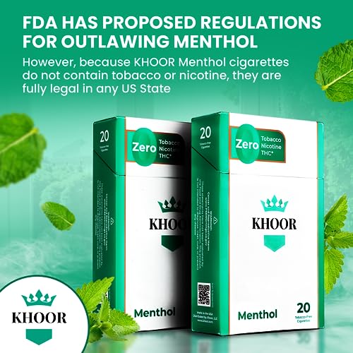 Khoor FETEGT1288 Herbal Cigarettes - 2 Packs Menthol Flavor thumb #3