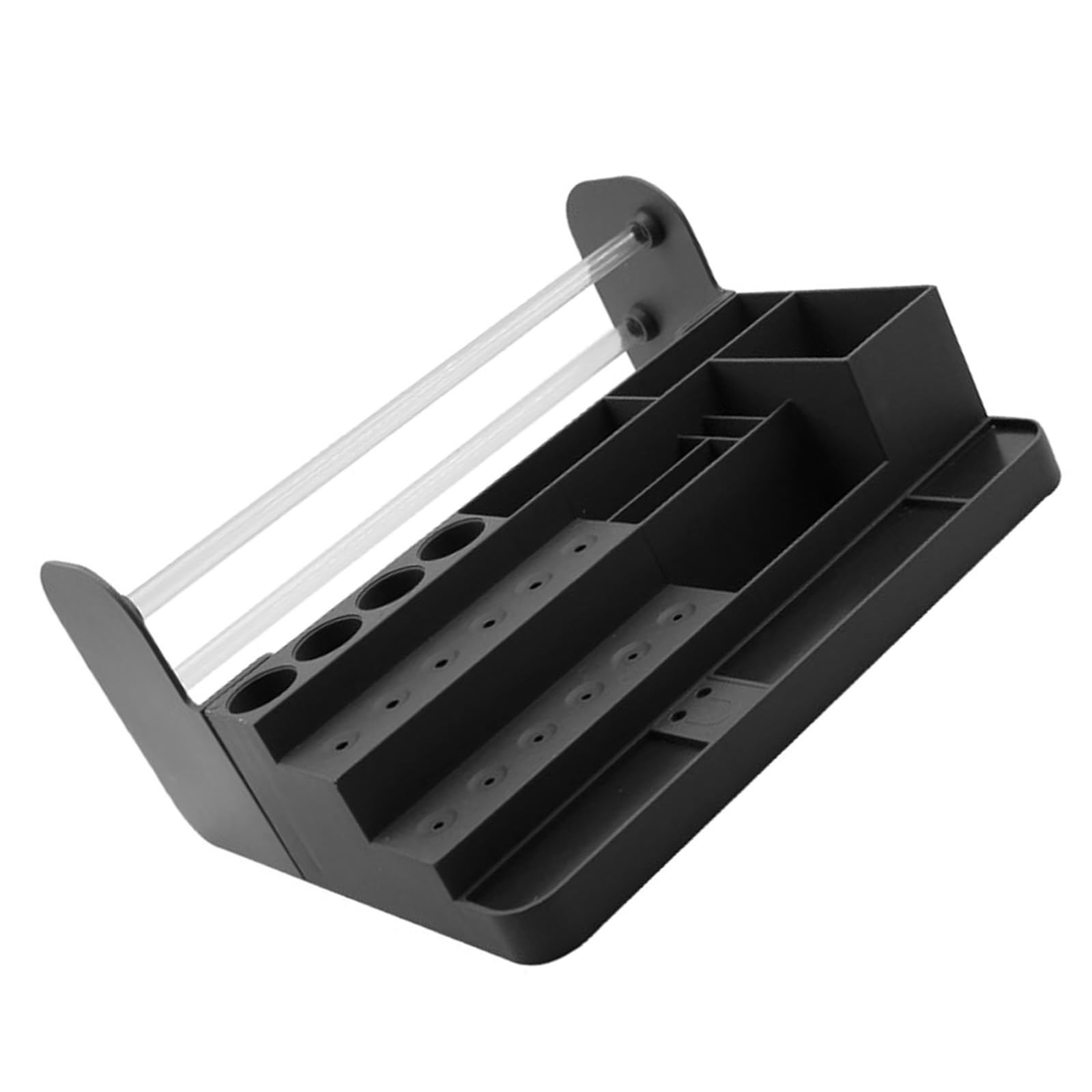 Buxuaaaa Black Professional Antislip Tool Tray Organizers For Screwdrivers Abs Storage Rack Compact Design For Garage Workbench Screwdriver Stand Organizers